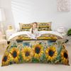 Erosebridal Spring Gnome Duvet Cover Queen Sweet Honey Bees Truck Loads Gnomes Bedding Set for Teens Youth Rustic Sunflowern Daisy Comforter Cover Vintage Flowers Bed Cover with 2 Pillow Shams view 2