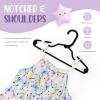 HOUSE DAY Plastic Baby Hangers for Closet 60 Pack, Durable Plastic Kids Hangers for Baby Clothes, Thin & Compact Childrens Hangers, Space Saving Black Baby Hanger, Small Hanger for Kids Clothes view 4