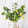Mokylor 3 Pcs Artificial Lemon Branches Decor, 25.5 Inch Yellow Faux Fake Lemon with Green Leaves, Artificial Floral Picks Lemon Tree Stem Plant Fruit Bouquet for Table Centerpiece,Home Decoration view 1