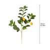 Mokylor 3 Pcs Artificial Lemon Branches Decor, 25.5 Inch Yellow Faux Fake Lemon with Green Leaves, Artificial Floral Picks Lemon Tree Stem Plant Fruit Bouquet for Table Centerpiece,Home Decoration view 2