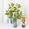 Mokylor 3 Pcs Artificial Lemon Branches Decor, 25.5 Inch Yellow Faux Fake Lemon with Green Leaves, Artificial Floral Picks Lemon Tree Stem Plant Fruit Bouquet for Table Centerpiece,Home Decoration view 3