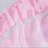 Elegant Lace Mesh Ruffled Bedskirt,Wrap-Around Bed Skirt Bed Sheet Case Dust Sheet,15.7" Drop view 4