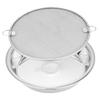 1set Stainless Steel Frying Basket Drain Rack Grease Tray Mesh Colander for Efficient Oil Drainage Versatile Kitchen Tool for Fruits Vegetables and Fried Foods Easy to Clean view 1