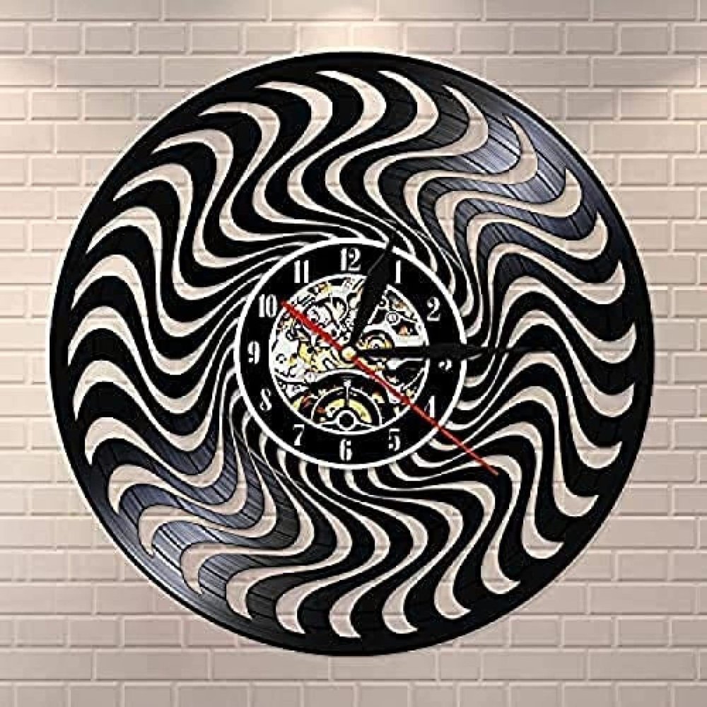 Biology Science Vinyl Record Wall Clock Phd Degree Microscope Chemistry Science Decoration Art for Class Room School University Dia 30cm S Changable Wall Record Art Clocks