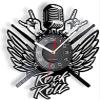 12 Inch Round Wall Clock in Metal Rock Hand Wall Clock Rock and Roll Heavy Metal Music Vinyl Record Wall Clock Nice Gift for Music L Gift view 1