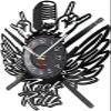 12 Inch Round Wall Clock in Metal Rock Hand Wall Clock Rock and Roll Heavy Metal Music Vinyl Record Wall Clock Nice Gift for Music L Gift view 3