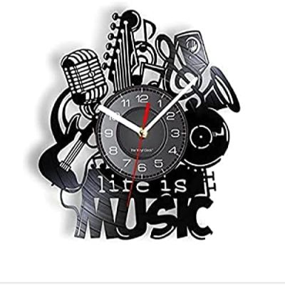12 Inch Wall Clock S Wall Clock Home Decor Clock Make of Vinyl Record Music Instruments Clock Gift for Music Lovers Gift