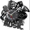 12 Inch Wall Clock S Wall Clock Home Decor Clock Make of Vinyl Record Music Instruments Clock Gift for Music Lovers Gift view 2