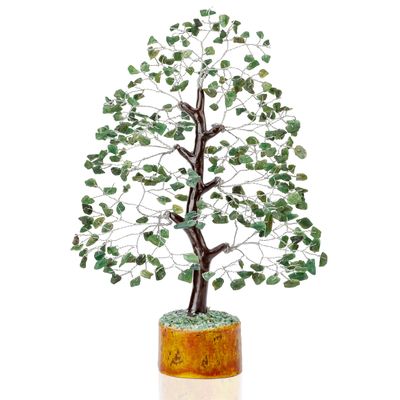 Crocon Green Aventurine Tree Gemstone Crystal Tree of Life Healing Chakra Money Healing Stone for Heart Chakra Feng Shui Good Luck Home Decor Spiritual Gift of Women & Birthday Gifts