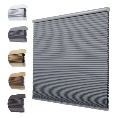 Persilux Blackout Cellular Shades Cordless Honeycomb Blinds for Windows Thermal Insulated 1.5" Single Cell, Night Grey, 43" W x 54" H