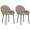 vidaXL Dining Chairs in Light Gray Velvet - Elegant, Modern Design, Comfortable Foam Filling, for Living Room, Dining Room, and More - Set of 2 view 1
