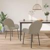 vidaXL Dining Chairs in Light Gray Velvet - Elegant, Modern Design, Comfortable Foam Filling, for Living Room, Dining Room, and More - Set of 2 view 2