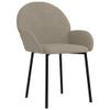 vidaXL Dining Chairs in Light Gray Velvet - Elegant, Modern Design, Comfortable Foam Filling, for Living Room, Dining Room, and More - Set of 2 view 3