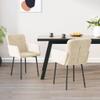 vidaXL Dining Chairs 2 pcs Cream Velvet view 2