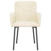 vidaXL Dining Chairs 2 pcs Cream Velvet view 4