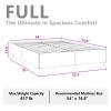vidaXL Full Size Bed Frame with Plywood Slats, Platform Bed Frame, Faux Leather Upholstered Mattress Foundation, No Box Spring Needed & Easy Assembly, White, Without Mattress view 2