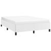 vidaXL Full Size Bed Frame with Plywood Slats, Platform Bed Frame, Faux Leather Upholstered Mattress Foundation, No Box Spring Needed & Easy Assembly, White, Without Mattress view 3