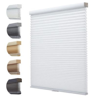 Persilux Cellular Shades Light Filtering Honeycomb Shades for Windows Cordless Pleated Window Shades 1.5" Single Cell, Sun White, 43" W x 54" H