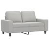 vidaXL Modern 2-Seater Sofa in Light Gray Microfiber Fabric with Comfortable Padded Seats and Armrests - Durable, Easy to Clean, and Easy to Assemble view 1