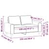 vidaXL Modern 2-Seater Sofa in Light Gray Microfiber Fabric with Comfortable Padded Seats and Armrests - Durable, Easy to Clean, and Easy to Assemble view 3