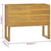 vidaXL Bathroom Cabinet 35.4"x17.7"x29.5" Solid Wood Teak view 2