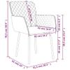 vidaXL 2-Piece Dining Chair Set, Black Velvet Upholstery with Sturdy Metal Frame, Ergonomically Designed Armrest and Padded Backrest, Modern Style for Home Dining Room Decor view 3