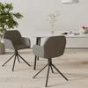 vidaXL Dark Gray Velvet Swivel Dining Chairs  Modern Style Comfortable Seating with 360-Degree Swivel Design  Ergonomic Armrest and Backrest  Sturdy Metal and Plywood Frame Construction view 2