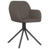 vidaXL Dark Gray Velvet Swivel Dining Chairs  Modern Style Comfortable Seating with 360-Degree Swivel Design  Ergonomic Armrest and Backrest  Sturdy Metal and Plywood Frame Construction view 4