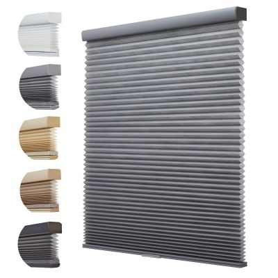 Persilux Light Filtering Cellular Shades Cordless Window Shades for Home Room Darkening Accordion Blinds for Door Home, Sun Grey, 44.5" W x 48" H