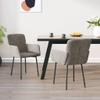 vidaXL Modern Dining Chairs Set of 2 - Light Gray Velvet Upholstery with Durable Metal & Plywood Frame - Elegant & Comfortable Design - Easy Assembly view 2