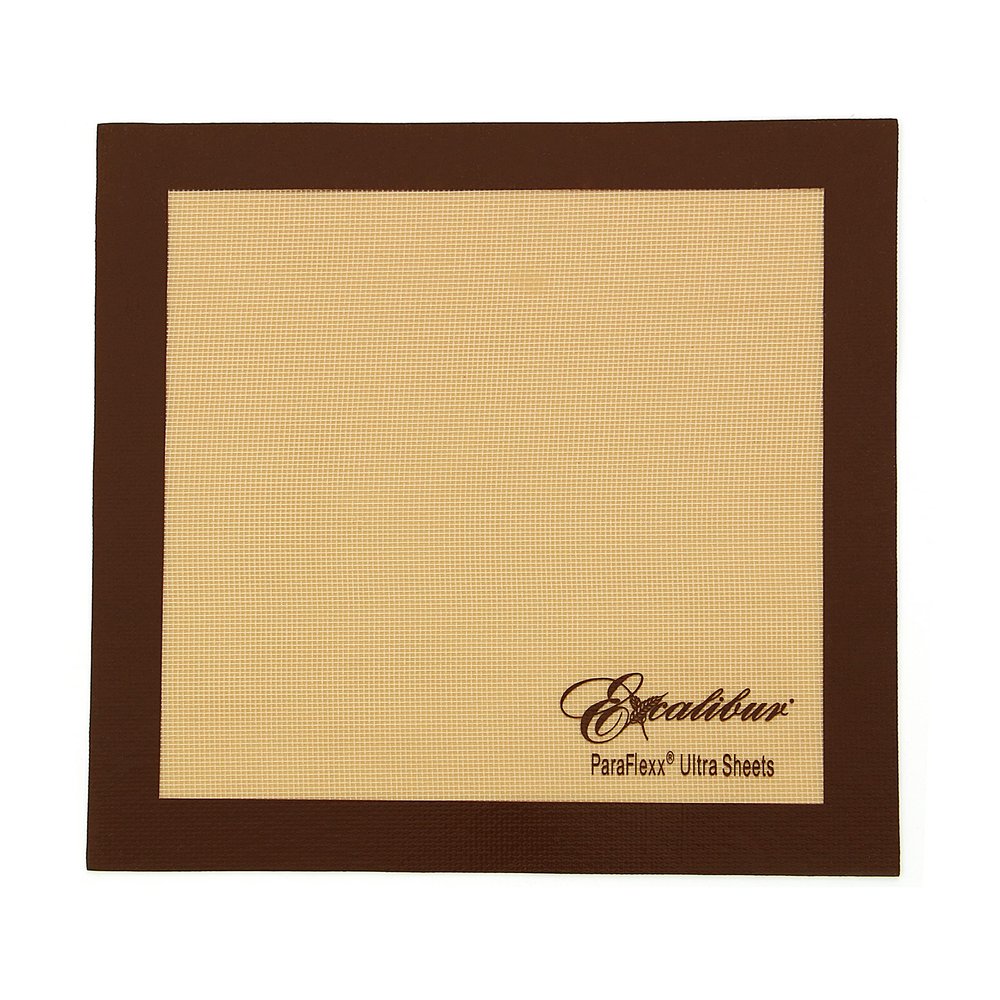 Excalibur ParaFlexx Ultra Silicone Reusable Non-Stick Drying Sheets for Food Dehydrators 11-Inch, Set of 4, Brown