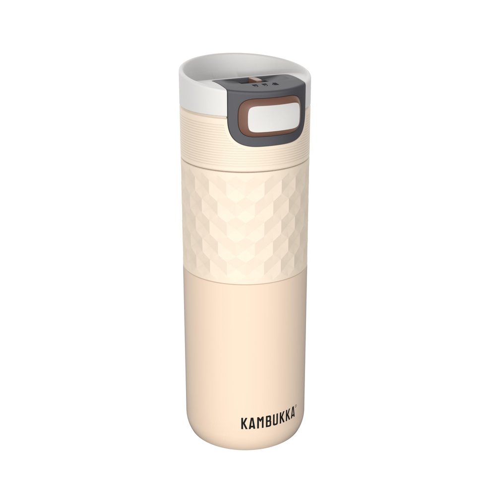 Kambukka ETNA Barely Beige Thermal Mug 500 ml - Stainless Steel Coffee Mug to Go - Leak-Proof & Insulated, Keeps Hot for 9 Hours/Cold for 18 Hours