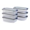 Rubbermaid Roughneck Clear 31 Qt/ 7.75 Gal Storage Containers, Pack of 6 with Snap-Fit Grey Lids, Visible Base, Sturdy and Stackable, Great for Storage and Organization view 1