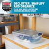 Rubbermaid Roughneck Clear 31 Qt/ 7.75 Gal Storage Containers, Pack of 6 with Snap-Fit Grey Lids, Visible Base, Sturdy and Stackable, Great for Storage and Organization view 3