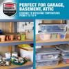 Rubbermaid Roughneck Clear 31 Qt/ 7.75 Gal Storage Containers, Pack of 6 with Snap-Fit Grey Lids, Visible Base, Sturdy and Stackable, Great for Storage and Organization view 4