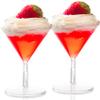 120 Disposable Mini Martini Glasses - Clear Plastic Dessert Cups, Cocktail Glasses, 2 oz Wine Shooter Shot Glasses, 2 pc Parfait Cups - Bulk Pack view 1