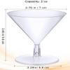 120 Disposable Mini Martini Glasses - Clear Plastic Dessert Cups, Cocktail Glasses, 2 oz Wine Shooter Shot Glasses, 2 pc Parfait Cups - Bulk Pack view 3