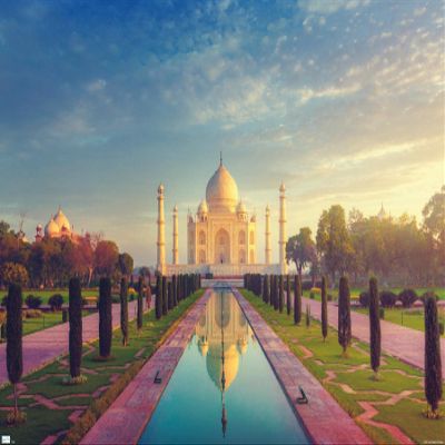 Trends International Wonders of the World - Taj Mahal Wall Poster, 34L x 22.4W, Premium Unframed Version