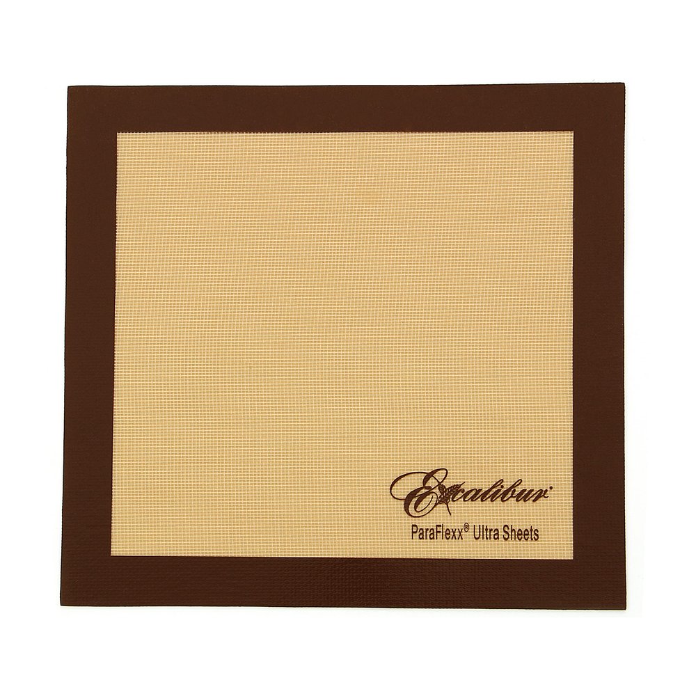Excalibur ParaFlexx Ultra Silicone Reusable Non-Stick Drying Sheets for Food Dehydrators 14-Inch, Set of 4, Brown
