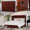 AFI, Northfield Murphy Bed Chest Full with 6" Mattress, Storage Drawer & Built-in USB Charger, Walnut view 1