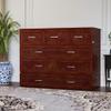 AFI, Northfield Murphy Bed Chest Full with 6" Mattress, Storage Drawer & Built-in USB Charger, Walnut view 2