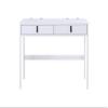 memomad Bali 47 Desk  Modern Sturdy Home Office Solid Wood Desk with Drawers and Compartments - Matte Finishing White - Noise Free - Freestanding (47 Width, White Wood) view 4