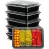 Nicole Fantini 28oz Disposable Black Meal Prep/Bento Box with Clear Dome Lids | Leak Resistant Single Compartment Food Storage Boxes | BPA Free Plastic Microwave Freezer Safe | 10 Count view 4