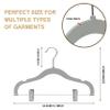 100 Quality Kids Plastic Non Velvet Non-Flocked Thin Compact Skirt Pant Coat Hangers with Metal Clips for Skirts Pants Blouses 360 Swivel Hook, Jacket, Shirt, Pants, Suit Hangers (Gray, 100) view 4