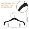 100 Quality Kids Plastic Non Velvet Non-Flocked Thin Compact Skirt Pant Coat Hangers with Metal Clips for Skirts Pants Blouses 360 Swivel Hook, Jacket, Shirt, Pants, Suit Hangers (Black, 100) view 4