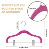100 Quality Kids Plastic Non Velvet Non-Flocked Thin Compact Skirt Pant Coat Hangers with Metal Clips for Skirts Pants Blouses 360 Swivel Hook, Jacket, Shirt, Pants, Suit Hangers (Pink, 100) view 4