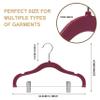 100 Quality Kids Plastic Non Velvet Non-Flocked Thin Compact Skirt Pant Coat Hangers with Metal Clips for Skirts Pants Blouses 360 Swivel Hook, Jacket, Shirt, Pants, Suit Hangers (Raspberry, 100) view 4