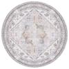 SAFAVIEH Washable Rug Tucson Collection - 6' Round, Beige & Grey, Slip Resistant & Easy to Clean, Ideal for Living Room, Bedroom, Dining Space (TSN102B) view 3