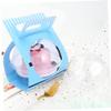 10pcs for Shaped Out Container Pie Wedding Carrier Party Plastic Containers Cuake Supplies Round Pastry Moon Pouch Lid Handles Dessert Candy Bag Transparent Case Individual view 2