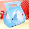 10pcs for Shaped Out Container Pie Wedding Carrier Party Plastic Containers Cuake Supplies Round Pastry Moon Pouch Lid Handles Dessert Candy Bag Transparent Case Individual view 3